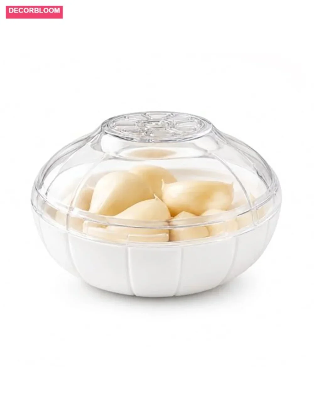 Reusable Garlic Storage Container with Transparent Lid, BPA Free